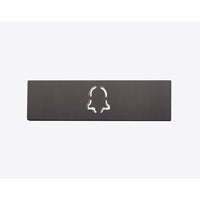 DoorBird D21X Nameplate for Call Button with Bell Symbol, Signal Grey (RAL 7004)