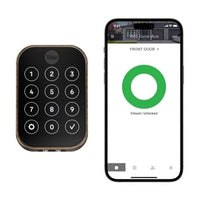 Yale Locks YRD654-CB1-0BP Yale YRD654-CB1-0BP Pro 2 Key-Free Touchscreen Keypad Lock with Wi-Fi + Connect Bridge, Oil-Rubbed Bronze