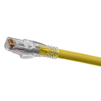 Hubbell HC6AY07SP NEXTSPEED CAT6A Patch Cord, Secure Boot, 7', Yellow