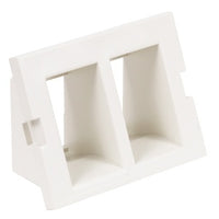 Hubbell IM2IA15W INFINI Module Plate, 2-Port, 1.5U, White
