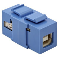 Hubbell SFUSBABB Snap-Fit Keystone, USB A to B Adapter