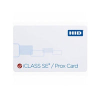 HID 3154PGGNNN iCLASS 32k SE Prox Card, SIO Programmed, 125 kHz HID Prox Unprogrammed, Glossy Front and Back, No Printed