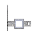 Space Age Electronics SSU00485 TCC Square Tile Cutout Template, Galvanized Steel