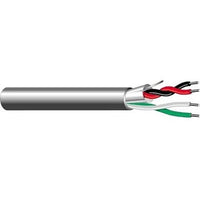 West Penn 359GY1000 20/4 Stranded Audio Cable, Pair Shielded, Pair Unshielded, CMR, 1000' (304.8m) Reel, Gray