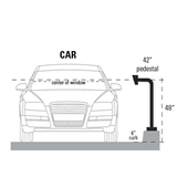 PEDESTAL PRO 36-APD-WHI 36" Sky White II Gooseneck with 6x6 Face Plate