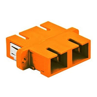 Hubbell FANSCDSS6OR Screw Mount Fiber Adapter, SC Duplex, 6-Pack, Orange