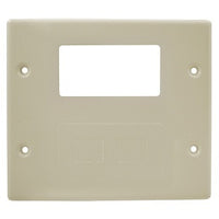 Hubbell HBL4747RFIV HBL4750 Series 2-Gang Metal Raceway Plate, 1 Modular / Blank, Ivory