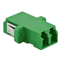 Hubbell FANLCDSS6GN Screw Mount Fiber Adapter, LC Duplex, 6-Pack, Green