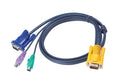 ATEN 2L5206P 20 Cable SP15M -- HD15M/MINIDIN6M