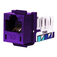 Hubbell HXJ6P24 XCELERATOR TIA CAT6 Component Modular Jack, 24-Pack, Purple