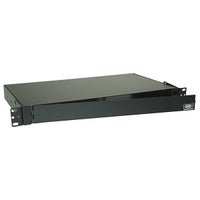 Hubbell FSS01S Fiber Splice Shelf with T Stud, Without Tray, 1U, Black