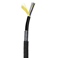 Hubbell HFCD19012R3BK HFCD19 Series Indoor / Outdoor Tight Buffer, 12-Strand, Riser, Armored, OM3, Multimode, Black