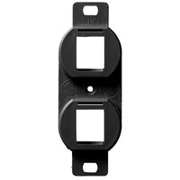 Hubbell BR106B 2-Port Duplex Outlet Frame for Phone/Data/AV Hubbell Keystone Jacks