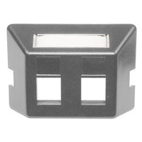 Hubbell FP2GY Standard 2-Port Gray TIA Faceplate Plate