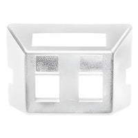 Hubbell FP2W Furniture Feed Plates, Standard, 2-Port, White