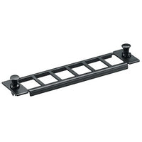 Hubbell FSPNHD6X 6-Port FSP Adapter Panel, Jack, Unloaded, Black