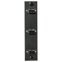 Hubbell FSPNLCDS3BK Fiber Adapter Panel 6-Port 3 LC Duplex