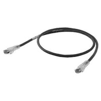 Hubbell HC6BK07 CAT6 Patch Cord, Speed Gain, Slim, 7', Black