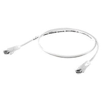Hubbell HC6W03 CAT6 Patch Cord, Speed Gain, Slim, 3', White