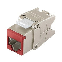 Hubbell HJS6AR24 CAT6a Shielded Jack with Cobra-Lock Termination, 24-Pack, Red