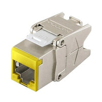 Hubbell HJS6AY24 CAT6a Shielded Jack with Cobra-Lock Termination, 24-Pack, Yellow
