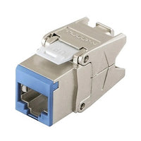 Hubbell HJS6B CAT6 Universal Shielded Keystone Jack, Blue Face