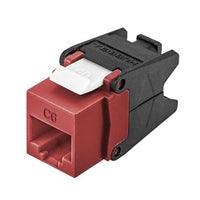 Hubbell HJU6R24 Keystone Jack, 24-Pack, Red