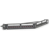 Hubbell HP624A Cat6Angled Patch Panel, 24 Port, Universal