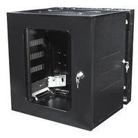 Hubbell HSQ24 Rack Cabinet and Frame QUADCAB Wall Mount 2'H x 20"D, Black
