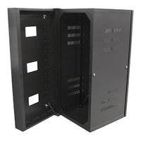 Hubbell HSQ3636 Rack Cabinet and Frame, CabinetQUADCAB Wall Mount 3'H x 36"D, Black