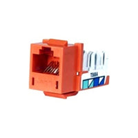 Hubbell HXJ5EOR Xcelerator CAT5 Jack, Orange