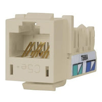 Hubbell HXJ5EOW24 CAT5e Keystone Jack 8POS UNI A/B, 24-Pack, Office White