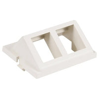 Hubbell IM2KA15W Istation Module, Angled, 2-Port Unloaded, 1.5U, White