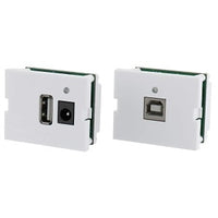 Hubbell IMU11015W USB Connector, 2.0 TR/TX Kit, A/B, 110-Terminals, 1.5U, White