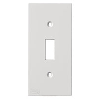 Hubbell KP1W KP Series 1-Gang Nylon Wallplate, One Toggle, White