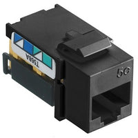 Hubbell NSJ5EBK CAT5e Keystone Jack 8POS UNI A/B, Black