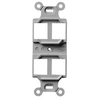 Hubbell Q106G Frame 106 Port Duplex Wall Plate Insert, Black