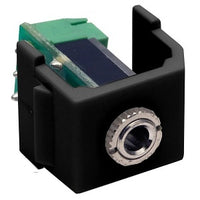 Hubbell SF35STBK Snap-Fit, Keystone, 3.5mm Stereo Jack, Screw Terminal, Black