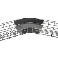 Hubbell HBT300204BK Wire Basket Tray, 2"H x 4"W x 118"L, Round, Black