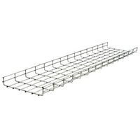Hubbell HBT0406S Wire Basket Tray, Flat, Pre-Galvanized, 4"x6"x118"