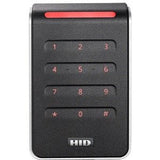 HID 40KTKS-00-000000-HD01 Signo 40 Wall Mount Keypad Reader, Terminal Strip Connection, HID Logo, Black with Silver Trim