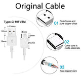 Tech 10 Inches (2Xpack) Usb Type-C Cable Samsung Galaxy S22 Plus 5G Also Fast Qu