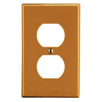 Hubbell P8OR 1-Gang Duplex Wallplate, Orange
