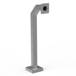 PEDESTAL PRO 42-3-12-SS 42" Heavy Duty Stainless Gooseneck Pedestal