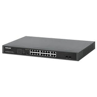 16-Port Gigabit Ethernet PoE+ Switch with RJ45 Gigabit and SFP Uplink Ports, IEEE 802.3at/af PoE+ / PoE Compliant, 300W, Endspan, 19" Rackmount