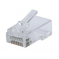 FastCrimp CAT5e RJ45 Modular Plugs UTP, 3-Prong for Solid and Stranded Wire, 50 Plugs in Bag