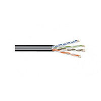 West Penn 4246OSPBK0500 CAT6 OSP Cable, 23/4 Solid BC, UTP, Outdoor, UV Resistant PE, 500' (152.4m) Reel, Black