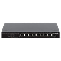 Unmanaged 9-Port PoE++ Switch Panel, 1 SFP+