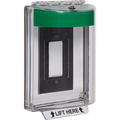 STI STI-13320NG Universal Stopper Protective Cover with Horn Enclosed Flush Back Box, Green