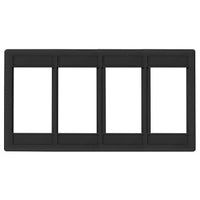 Hubbell IMF4BK iSTATION 4-Unit Front Loading Module Frame, Black